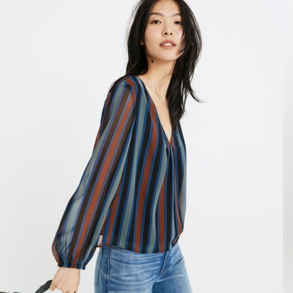 Madewell Multicolor Striped Blouse